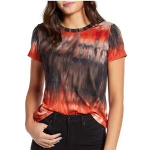 Cotton Emporium Tie-Dye Tee - Red and Black - Size Large